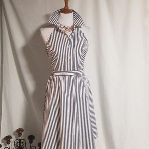 EUC New York and Company Striped midi dress, lined